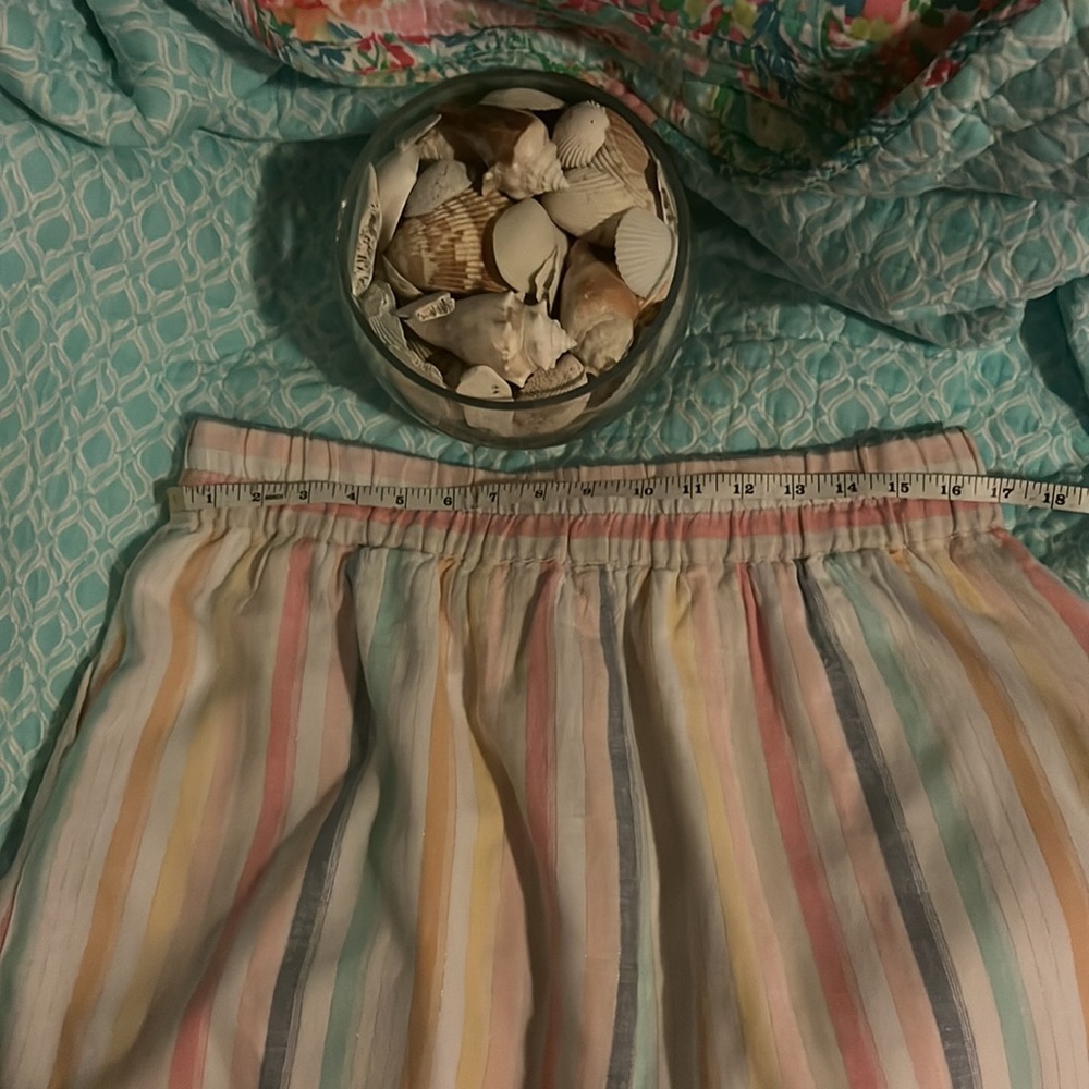 Loft Pastel Striped Linen Skirt LP - Picture 4 of 6